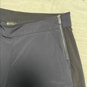 Athleta Navy Pants with Zipper Detail